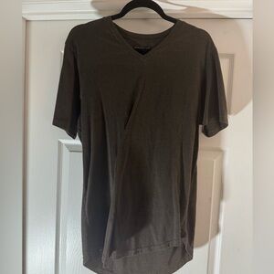 Goodlife Tri Blend Scallop V, Green/Brown, Size L